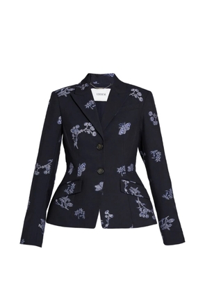 ERDEM floral single-breasted blazer - Blue