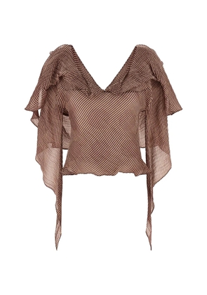 Kiko Kostadinov Plexus crinkled blouse - Red