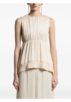 Peserico ruffled sleeveless top - Neutrals