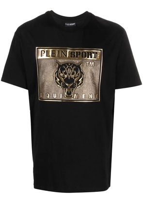 Plein Sport Tiger logo-print T-shirt - Black