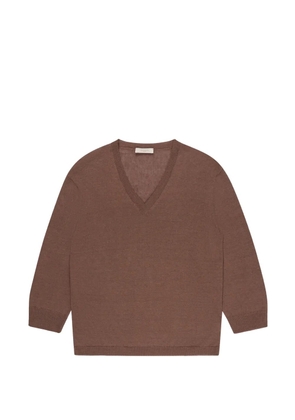 slowear V-neck regular-fit T-shirt - Brown