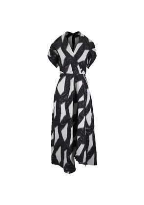 Zero + Maria Cornejo patterned V-neck dress - Black