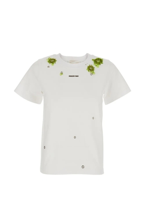 SHUSHU/TONG eyelet-embellished T-shirt - White