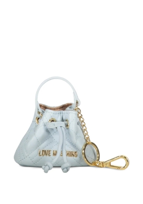 Love Moschino quilted-bag keyring - Blue