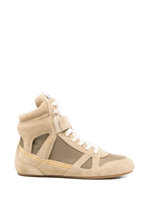 ISABEL MARANT Senny panelled hi-top sneakers - Neutrals