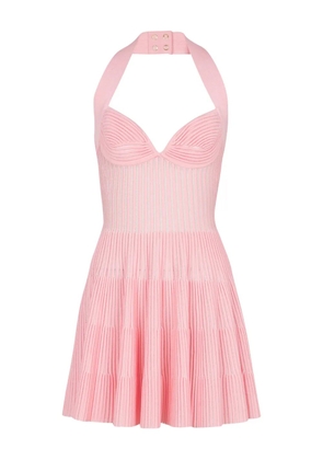 Balmain knitted A-line mini dress - Pink