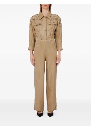 LIU JO embellished jumpsuit - Neutrals