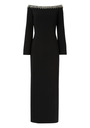 Jenny Packham Lima crystal-embellished midi dress - Black