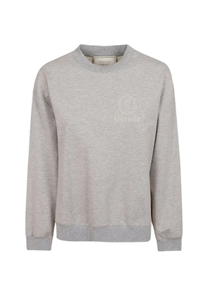 Peserico logo-embroidered crew-neck sweatshirt - Grey