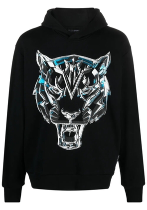 Plein Sport Chrome Tiger cotton sweatshirt - Black