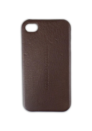 Brunello Cucinelli pebbled leather iPhone case - Brown