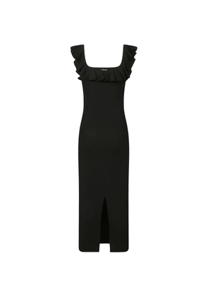 Michael Kors ruffled-neckline dress - Black