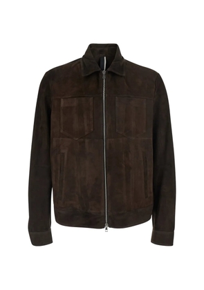 Low Brand zip-up suede jacket - Brown