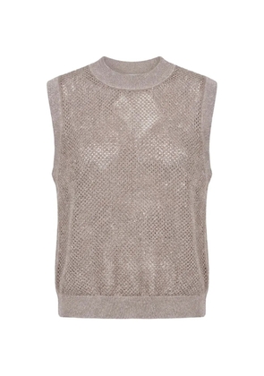 Peserico open-knit vest - Neutrals