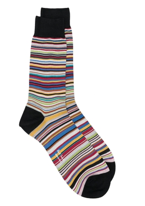 Paul Smith striped ankle socks - Black