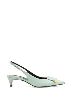 Sergio Rossi logo-plaque point-toe pumps - Blue