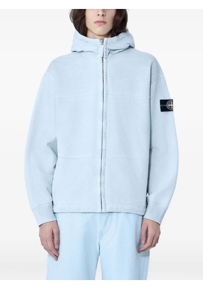 Stone Island Compass-badge zip-up hoodie - Blue