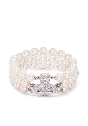 Vivienne Westwood pearl Orb bracelet - Neutrals