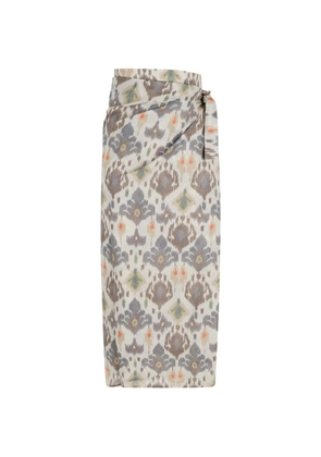 Bazar Deluxe patterned wrap skirt - Neutrals