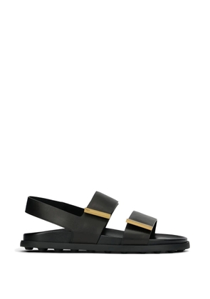 Tod's metallic leather sandals - Black