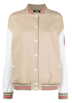 Herno two-tone tipped bomber jacket - Neutrals