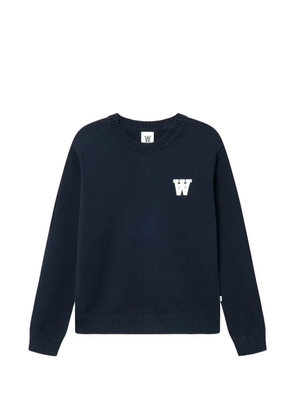 Wood Wood Tay crew-neck logo sweater - Blue