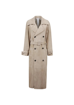 Sword double-breasted belted coat - Neutrals