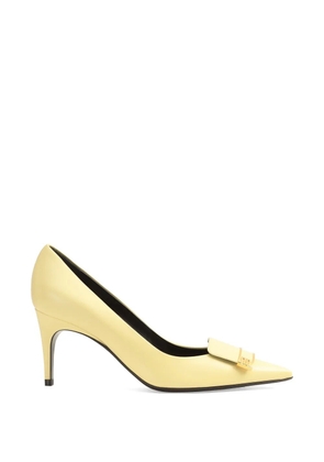 Sergio Rossi pointed leather pumps - Yellow