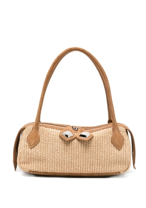 MINOBOSSI Anna raffia tote bag - Neutrals