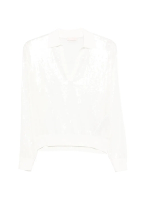 LIU JO sequin-embellished top - White