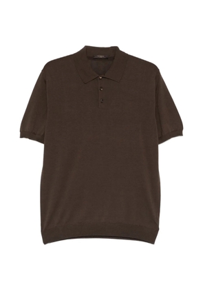 Zanone buttoned polo shirt - Brown