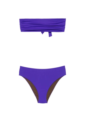 Fisico ruched-detail bikini - Purple