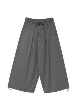 Y-3 pinstripe drawstring trousers - Grey