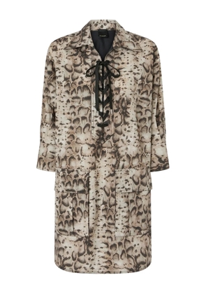 PINKO snake-print pocket dress - Neutrals