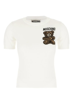 Moschino Teddy-embellished T-shirt - White