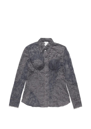 Acne Studios lace button shirt - Grey