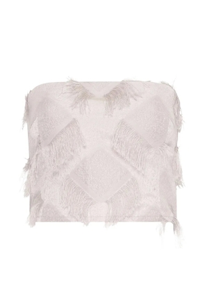 Paris Georgia Iona Tube fringed top - White