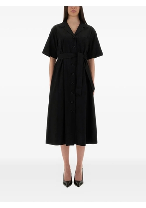 ASPESI Mod.2940 belt-detail midi shirt dress - Black
