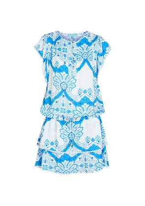 Melissa Odabash tiered floral print beach dress - White