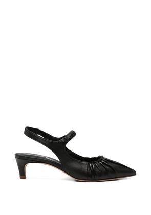 lorena paggi ruched slingback pumps - Black