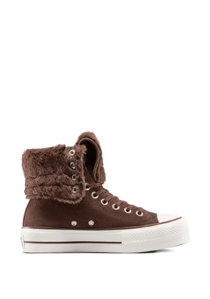 Converse Chuck Taylor All Star Fold-Over Lift Platform XHi Faux Fur sneakers - Brown