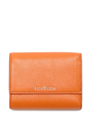 Acne Studios logo-print leather wallet - Orange