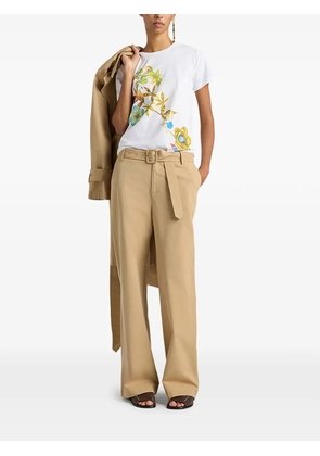 MOMONÌ Querencia floral-print T-shirt - White