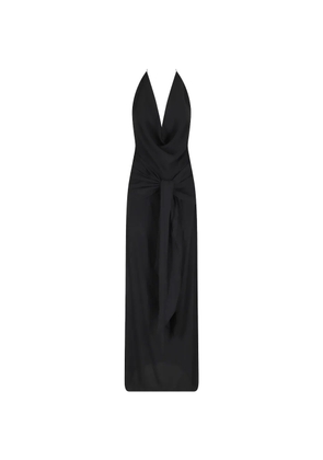 Federica Tosi halterneck wrap-effect dress - Black