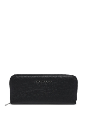 Orciani zip compartments wallet - Black