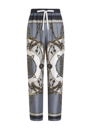 Dolce & Gabbana print-detail trousers - Blue