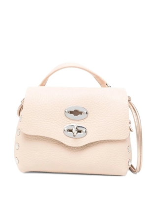 Zanellato studded leather tote bag - Neutrals