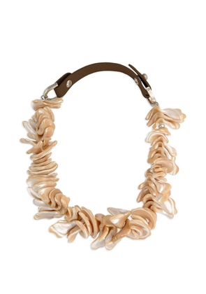 OBSIDIAN x Sonia Argint mother-of-pearl necklace - Neutrals