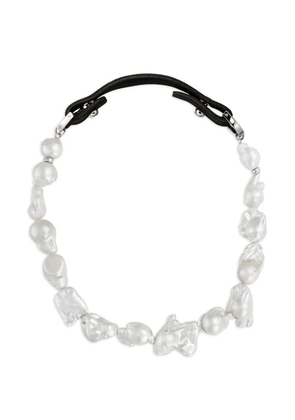 OBSIDIAN x Sonia Argint baroque pearl necklace - Silver
