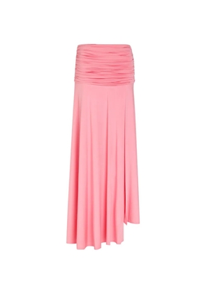 Self-Portrait asymmetric ruched skirt - Pink